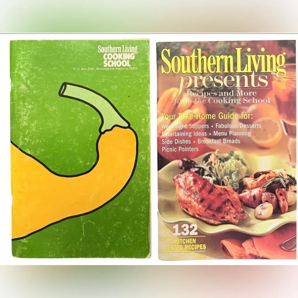 Southern Living Cooking School Cookbooks Vintage Set of 4 Collectible
